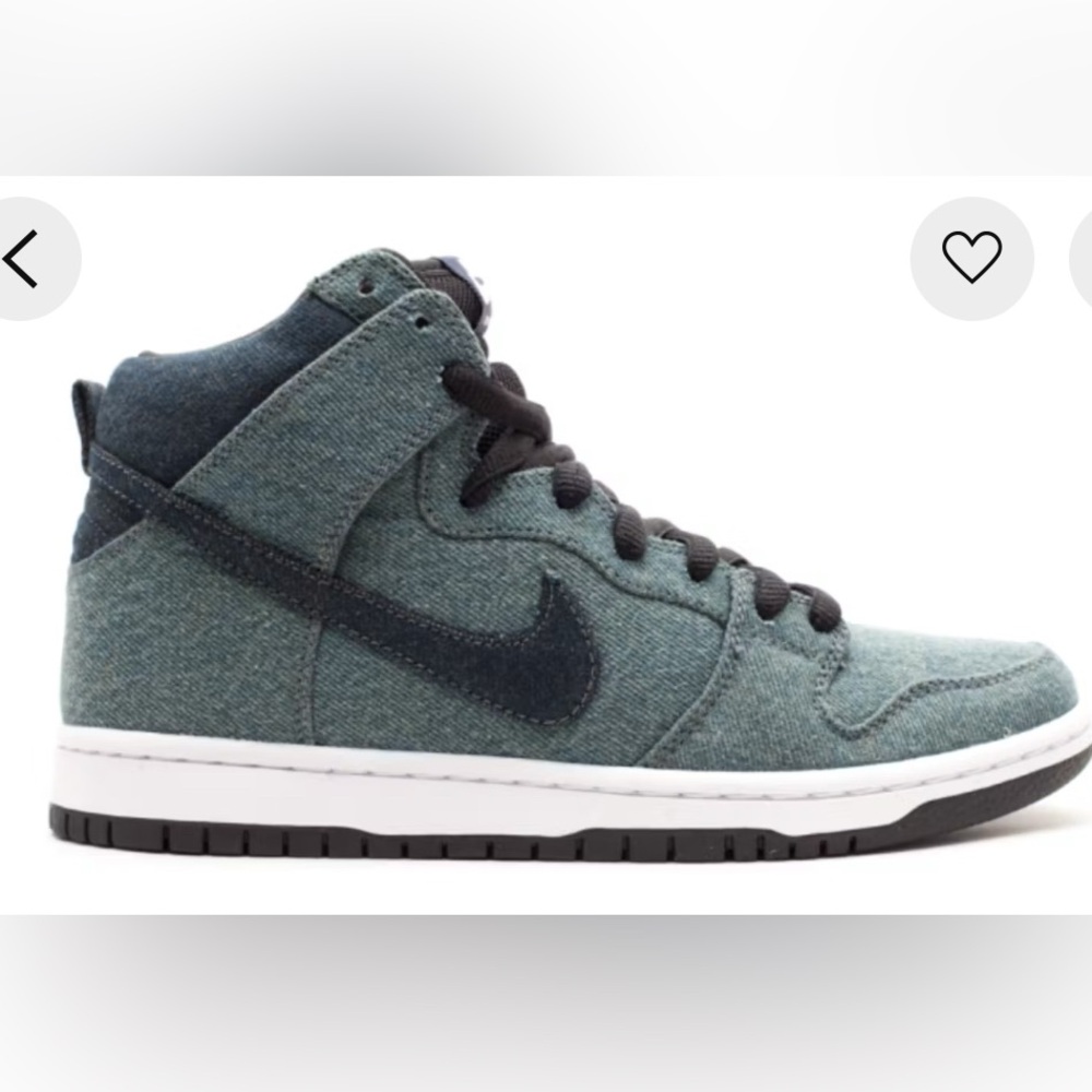 Nike SB Dunk High Premium Denim 313171-401 Size 10.5 US